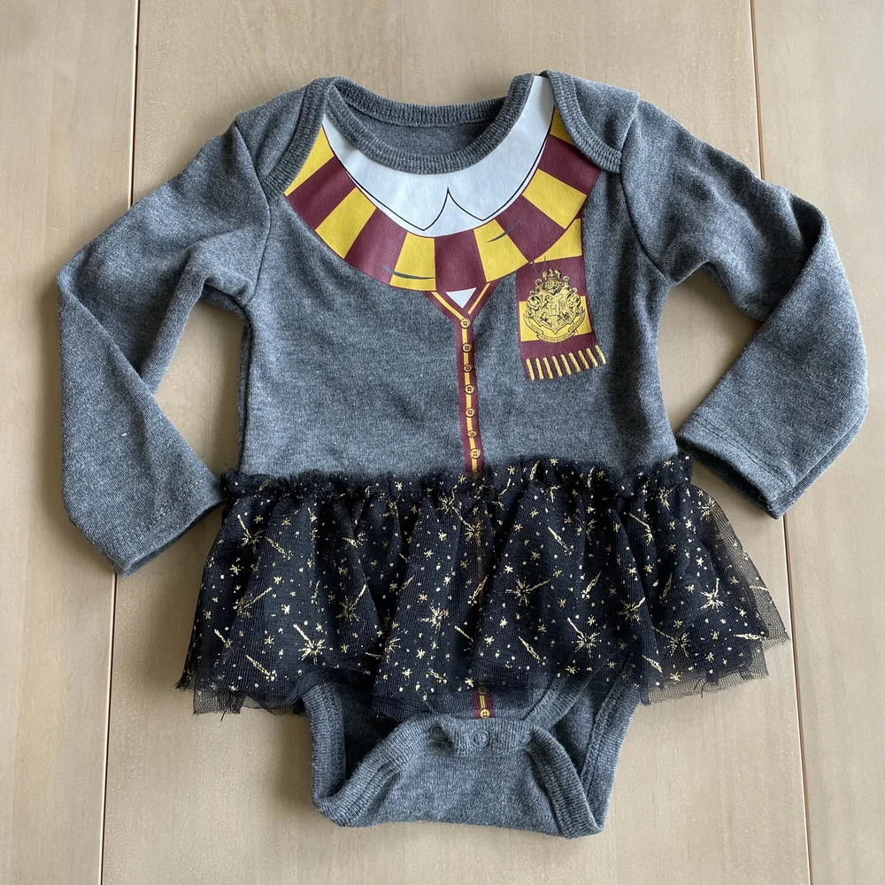 Harry‎ Potter Baby Girl Gryffindor Tutu Skirt Onesie Bodysuit - Size 3-6 Months